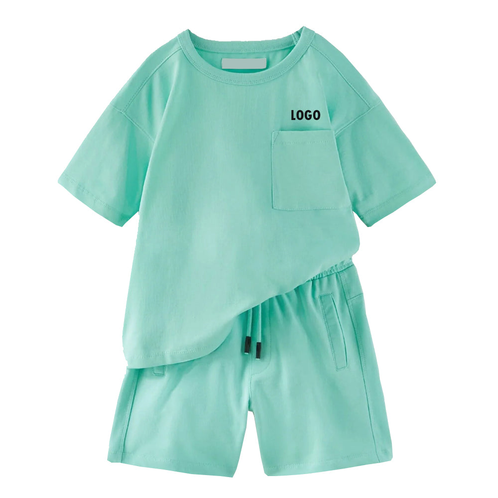 Boys Mint Green Summer Co-ord Set – T-Shirt & Shorts