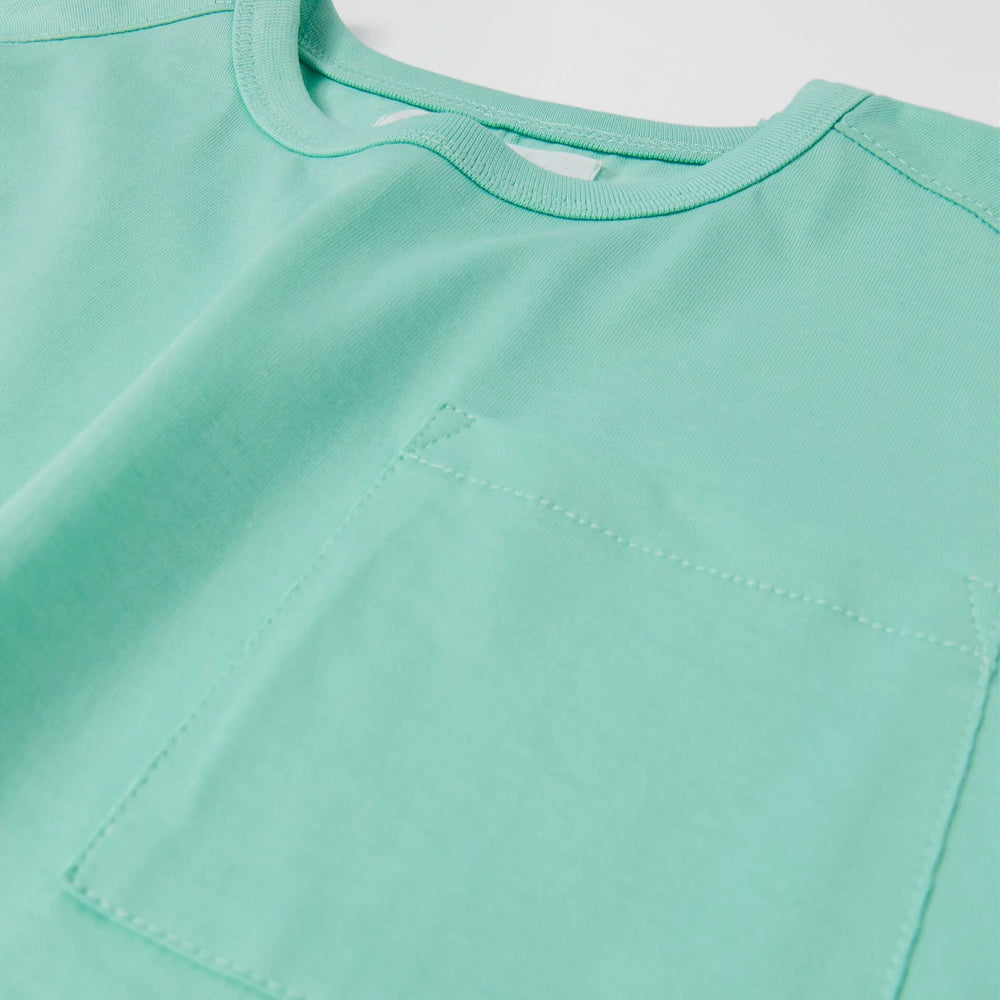 Boys Mint Green Summer Co-ord Set – T-Shirt & Shorts
