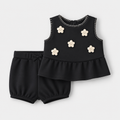 Girls Black Two Piece Set