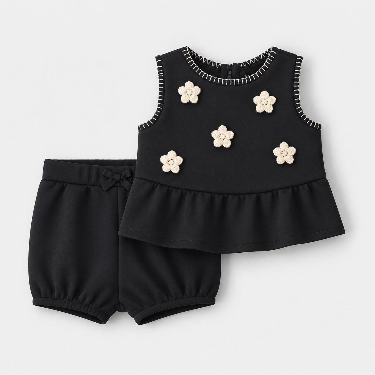 Girls Black Two Piece Set