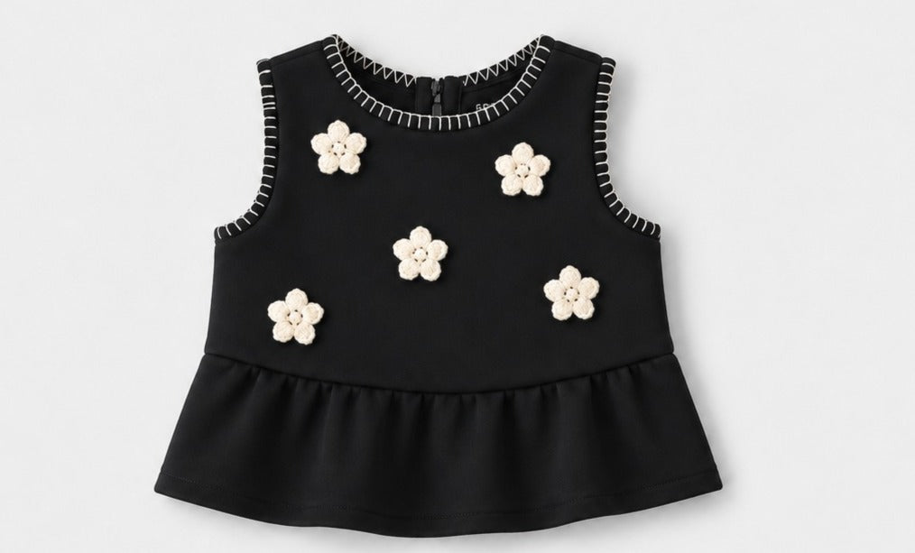 Girls Black Two Piece Set