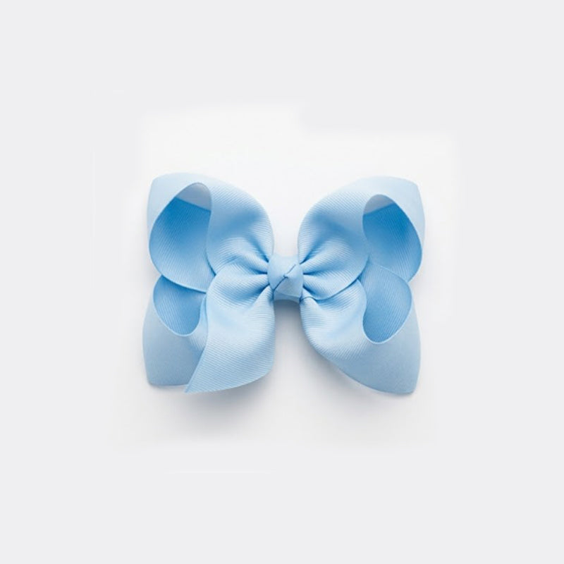 Kids Grosgrain Hair Bow – Baby Blue