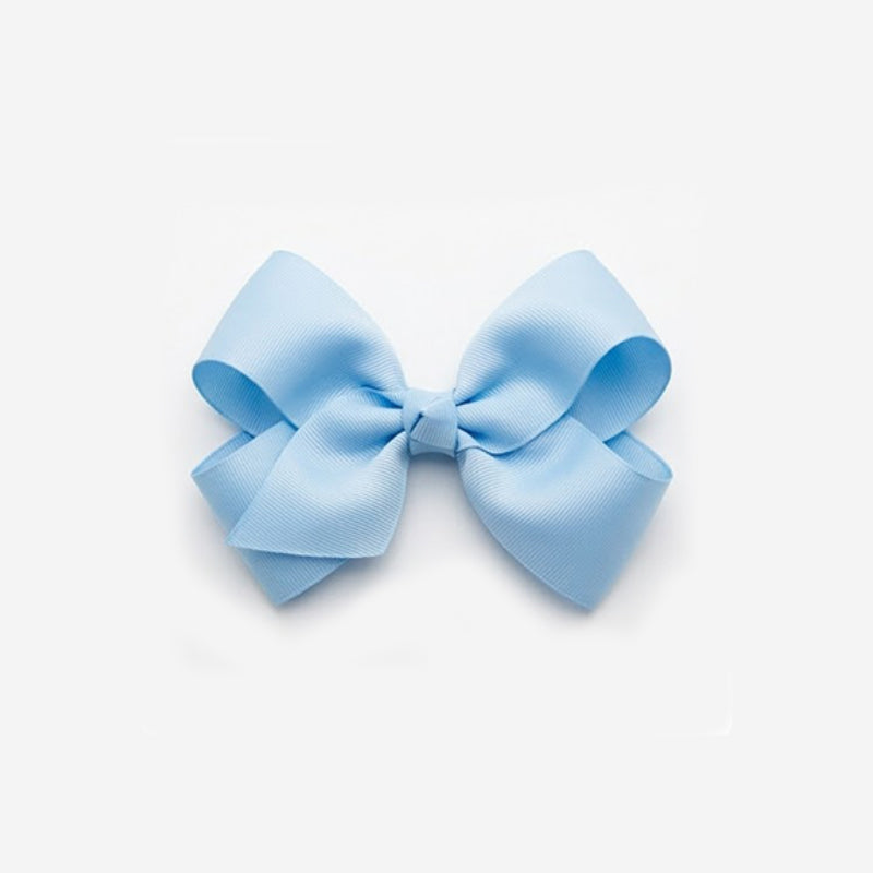 Kids Grosgrain Hair Bow – Baby Blue